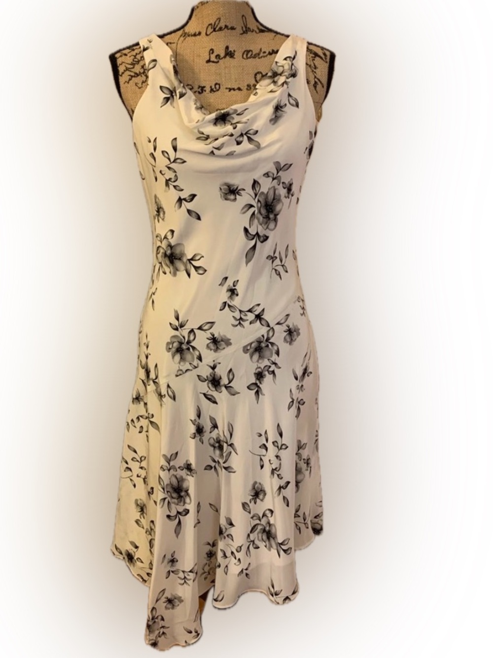 Ann Taylor Loft Floral White Silk Dress sz. 6